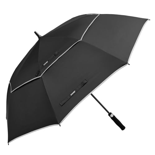 G4Free 62 Inch Regenschirm Groß Stockschirm Sturmfest Golf Schirme Automatik Regenschirm XXL für Herren Damen Doppelt Überdachung Belüftet