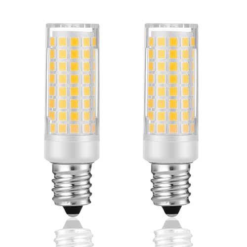 E12 LED Birne 5W-50W E12 Halogen Glühbirne äquivalent AC220V-240V für Kühlschrank, Dunstabzugshaube, Nähmaschine, Tischlampen, Hängelampen, Wandlampen, Deckenlampen Unbekannt (Warmweiss 3000k, 2Stück)