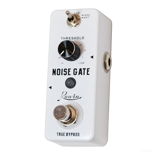 Rowin LEF319 Noise Gate Pedal für E-Gitarre, reduziert Lärm, harte und weiche Modi