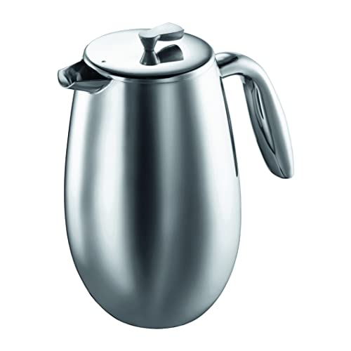 Bodum 1308-16 columbia Kaffeebereiter (Doppelwandig, Edelstahl, Spülmaschinengeeignet, 1,0 liters (34 oz)) glänzend