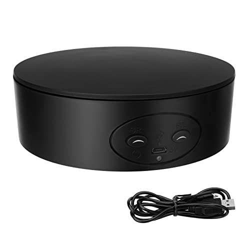 VAYOTOY Drehteller Elektrisch, 13CM 5KG Automatische Drehplattform 360° Drehbar Ständer Elektrischer drehteller mit Einstellbarer Geschwindigkeit Fernbedienung für Display, Fotografie
