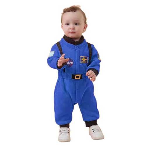 Generisch 2025 - Jungen Und Mädchen Overall Astronaut COS Raumanzug Verdickt Orochimaru-Cosplay-Kostüm (Blue, 70)