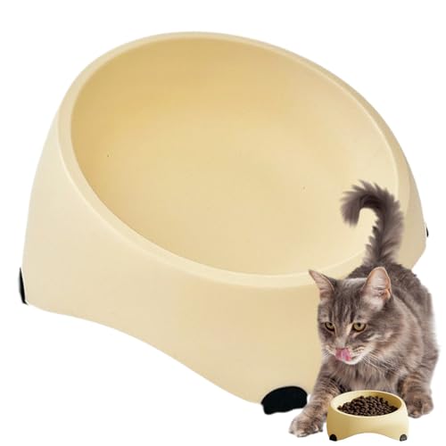 Katzenfutternapf | Futternapf Für Katzen Mit Rutschfester 15 Grad Schräger Schale & Leckerli-Spender | Vorbeugung Von Bartshaar-Erschöpfung Bei Katzen Und Kleinen Hunden