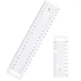 2 Stück Patchwork Lineal,Schneiderlineal Nähen Zubehör,Handmaß,Quiltlineale,Lineal Nähen,Quilting Ruler Sewing Accessories Zum Transparent Präzision Messwerkzeug für Patchwork Zuhause(21cm+10cm)