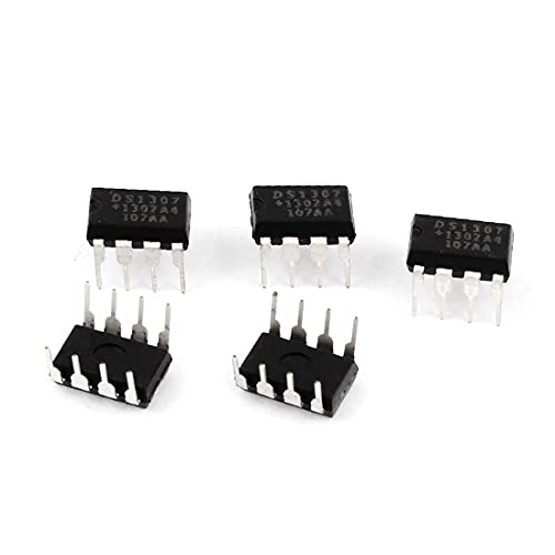 NEW LON0167 5 Stück DS1307 DIP-8 Echtzeit-Echtzeituhr mit RTC-IC mit 56 Byte(5 Pcs DS1307 DIP-8 56-Byte Serial RTC IC Real-Time Clock