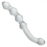 SXOVO Glas Doppeldildos, Kristall Doppeldildos Realistischer Glasdildo Analdildo SM Spielzeug Sex-Toys G-Punkt Stimulation Sexspielzeug für Männer Frauen Masturbation