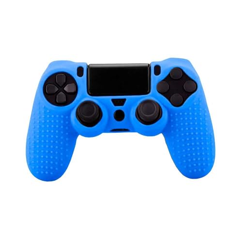 OcioDual Silikon Schutz Hülle Kompatibel mit PS4/Slim/PRO Blau Controller Cover Skin Case Protector Anti-Rutsch Gummi