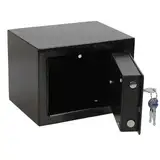 Youyijia 6.4L Tresor Safe Möbeltresor 23x17x17 cm Tresor für Zuhause Feuerfest Wasserdicht mit Schlüssel Doppelbartschloss Stahl Tresor für Dokumententresor Wand Safe Geldschrank