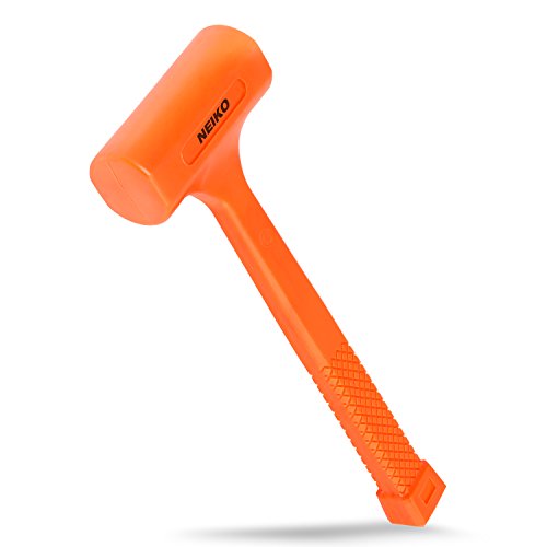 Neiko 02846 A Dead Blow Hammer, 1 Lb, Neon Orange