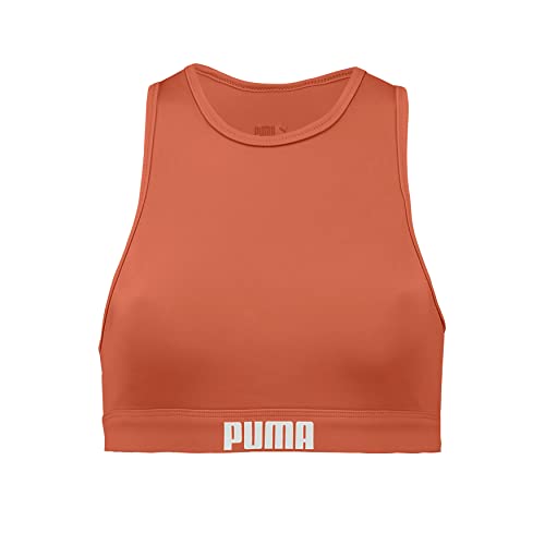 PUMA Damen Badetøj Racerback Bikini Top, Chili Powder, L EU