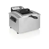 Princess Friggitrice, capacità 5 litri, 3270 W, tecnologia zona fredda, finestra di visualizzazione, acciaio inox, doppio termostato, facile da pulire, parti rimovibili, 01.184090.01.001