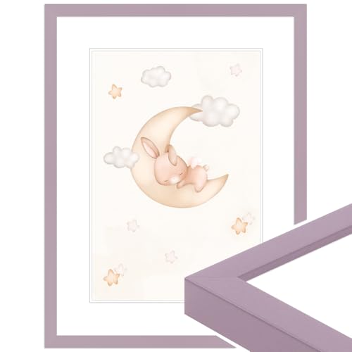 WANDStyle Kinderzimmer Bilderrahmen Lila 20x30 cm, moderner Fotorahmen, Made in Germany - H950
