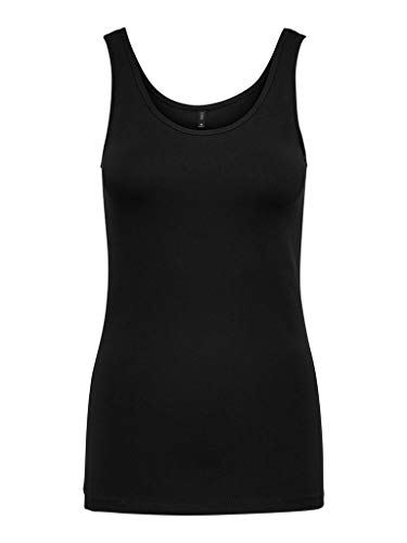 ONLY Damen Onllive Love Tank Noos Top, Schwarz (Black Black), 38 (Herstellergröße: M)