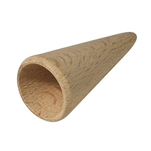 Rayher Schultütenspitzenschutz, Holz, Konus, 25 x 50 mm, Schutz für Schultütenspitze, Spitzenschutz zum Bemalen, rund, für Schultüte 70 cm, Einschulung, Schulbeginn, 6209500