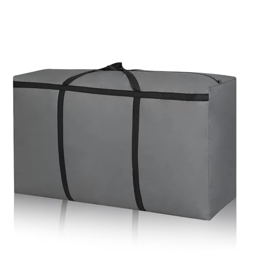 YWKJDDM Super Groß Aufbewahrungstasche, 150L Oxford Aufbewahrungsbehälter Organisator, 600D Langlebige Tragetasche Camping Tasche für Bettwäsche Bettdecken Kleidung Kissen Reise Organisator(Grau)