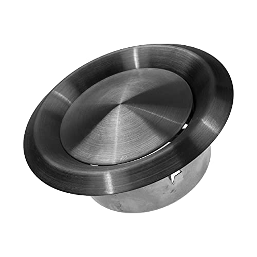 Vent Systems Ø100 mm Edelstahlauspuff - Edelstahl - Plattenventil - Für runde Rohre. Für Bad, Küche, Büroräume und Wohnungslüftung.