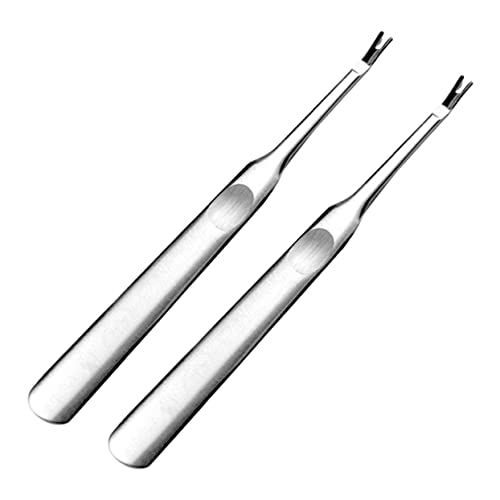 minkissy 2 Stücke Nagelhautschieber Trimmer V-form Edelstahl Nagelhautentferner für Nagelpflege
