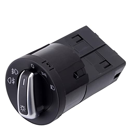 Scheinwerferschalter,Scheinwerfer Schalter Chrome Scheinwerfersteuerschalter Lichtlaterne Knob-Taste FIT-Verwendung Passend für VW. Golf MK4. Jetta 4 Bora Passat B5 3BD941531 / 3BD 941 531