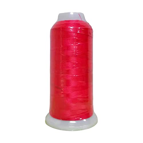 7 Farben, leuchtet im Dunkeln, Stickgarn, buntes Polyester-Stickmaschinengarn, leuchtet im Dunkeln, Maschinenstickgarn für Stickerei, Quilten, Nähen (rot)