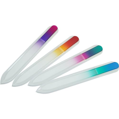 Glasfeile - Doppelseitig, Geätzt In Gehärtetem Glas, 4 Farben Sortiert, Länge: 13, 5cm