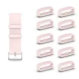 KUTEWEU 10 Stück Silikon Armbänder Schlaufe,Ersatzband Band Loops, Armband Schlaufe,Uhrenarmband Halter Keeper Verschlussring Ersatz Schlaufen für Watch armband (20mm, Rosa)