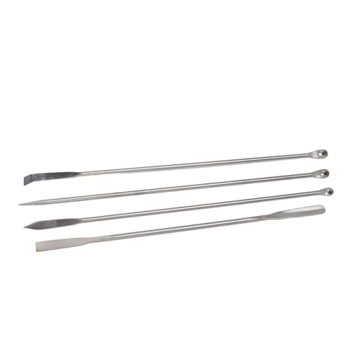 YDuupxe Laborspatel Set Edelstahl Labor Labor Spatel Variierte Größen und Formen Doppelt Beendetes Design