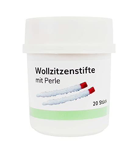 Wollzitzenstifte mit Salbe und Perle, 20 Stück Zitzenverletzung Zitzenentzündung