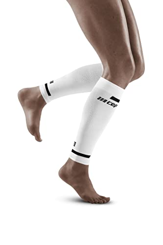 CEP - THE RUN COMPRESSION CALF SLEEVES für Damen | Stulpen für die Beine | Beinlinge in weiß zur effektiven Muskelaktivierung der Wade | Gr. II | S