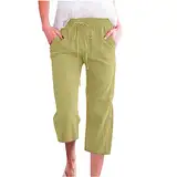 Generisch yogahose Damen Long XXL Sommerhose Damen 3/4 weit Elegante Sommerhosen Damen Hosenanzug Damen, musselin Set leinen Leinenhose Damen kurz Sommer weiße Leinenhose Damen 3/4