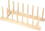 Tellerständer, Topfdeckelhalter Bambusholz Abtropfgestell Holz Geschirrabtropfgestell Dish Drying Rack für Küchenschrank, Geschirr, Bücher, Weinglas, Schneidebretthalter, Geschirrabtropfer für Küche