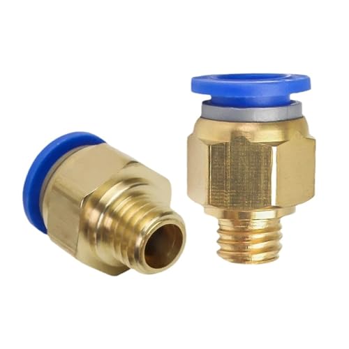 10 Teile/los PC4 6 8 10 -M6 M8x1 M8x1,25 M10x1 M10X1,5 M12X1,75 M16x2 Pneumatische Stecker Luftröhre Schnell-Release Gerade Durch (Color : PC10-M10)