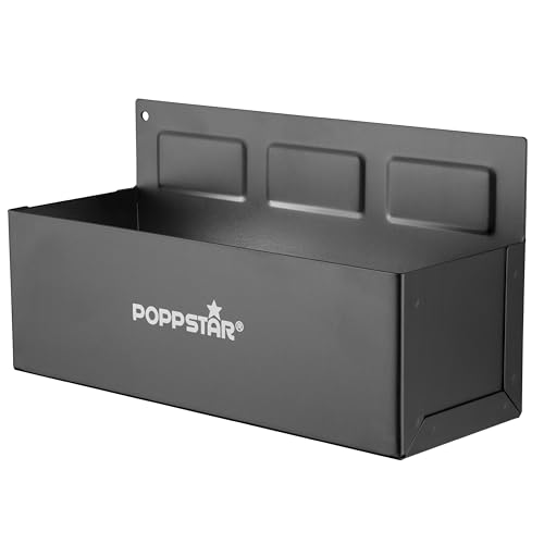 POPPSTAR Magnetische Spraydosen Ablage, Länge 210mm x Höhe 70mm x Breite 75mm, Material: Stahl, Farbe: schwarz