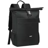 TAN.TOMI Rucksack Damen Rolltop, Herren Backpack Wasserdicht Laptop Rucksack Damen Tagesrucksäcke mit Rollup Funktion für Schule Fahrradfahren Freizeit Reise