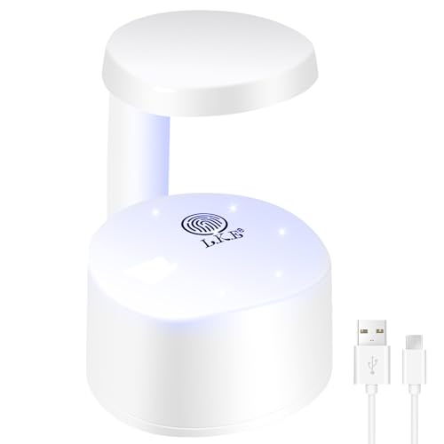 LKE Mini UV Lampe für Nägel,18W UV Lampe für Gelnägel mit Touch-Schalter und USB-Kabel, UV Lampe Nägel für Alle UV Nagellack,Nailart-Werkzeuge für Anfänger und Salon Profis,Festivalgeschenk (S6)