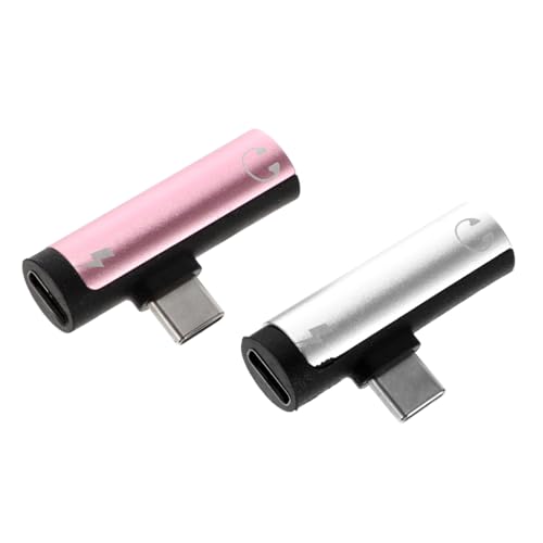2 StüCk Usb C Auf 3,5mm Klinke Adapter, Typ C KopfhöRer Adapter Mit Audio Und Ladefunktion FüR Musik Und Telefonieren, Aluminiumlegierung