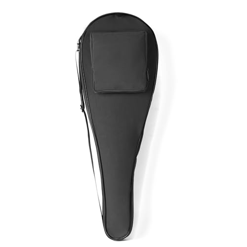 Alephnull Squash Racket Cover mit Zubehörtasche mit Reißverschluss und Fächern für Doppelschläger (Schwarz)