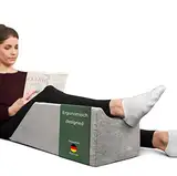 WELL B4® Ergonomisches Venenkissen zum Beine hochlagern - Beinhochlagerungskissen Beinauflage Keilkissen/Stützkissen für Beine & Knie ideal als Lymphkissen und Venenkeil, GRAU