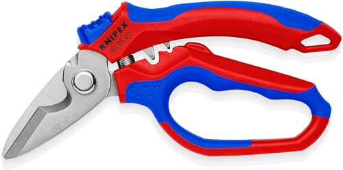 Knipex Gewinkelte Elektrikerschere mit Mehrkomponenten-Hüllen, glasfaserverstärkt 160 mm 95 05 20 SB