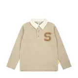 Steiff Poloshirt Langarm EU Größe 104 Dove, Jungen Polo-Shirt langärmelig, Polohemd für Kinder, Hemd mit Kragen, Longsleeve, weich und bequem, waschmaschinenfest