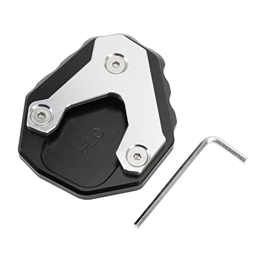 Aluminiumlegierungsseiten -Ständer -Verlängerungsplatte, Kickständer -Vergrößerungspad für CB500X 2019+, Langlebiges und Bequemes Zubehör (Schwarz)