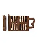 Sondergut Backgammon Brettspiel Mocca - Zum Rollen aus 100% Leder - Das Original seit 1998 Camper & Travel-Fans - 25x34cm