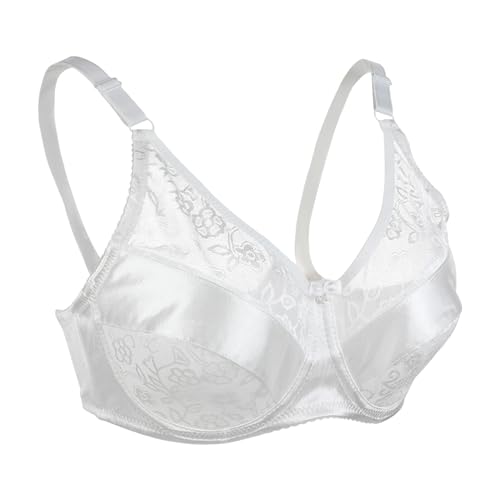 IVITA Mastektomie BH Silikon Brüste Formen Tasche Spitze BH für Mastektomie Prothese (White, 36)