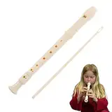 8-Loch-Flöte,Flöte für Anfänger,Sopran Blockflötes Weiße,Blockflöte Kinder Flöte,Griffsatz-Blockflöte,Anfänger Kinder mit Flötenputzer Blockflöte,Kinderflöte Flute Flodders,Sopran Recorder Flöte