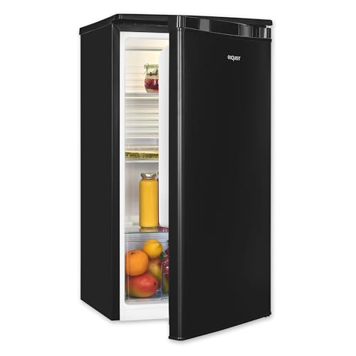 Exquisit Vollraumkühlschrank 75 Liter, Freistehend, Kühlschrank klein und kompakt, 45cm Breit, LED-Innenbeleuchtung, KS585-V-091E (Schwarz)