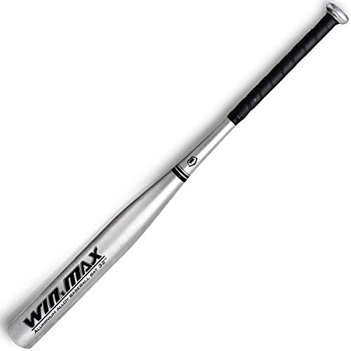 Baseballschläger, Baseball Schläger Aluminiumlegierung Baseballschläger Alu mit Gummigriff 32" (Silber)