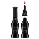 2 Stücks Nagel Strass Kleber, Gel Nagelkleber mit Pinsel Stiftspitze, Harz Kleber Nagel Edelsteine, Strasskleber für Nägel, Super Adhesive Klarer UV Kleber für Nagel Dekoration Werkzeuge, 10ml