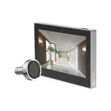 EZVIZ CP2 WLAN Türspion mit 4,3-Zoll-Farbbildschirm, 2MP kabellose Video Türklingel Kamera mit 146° Weitwinkel und 2200mAh Akku, 2,4GHz, Kein Bewegunsmelder, wetterfest (Silber)