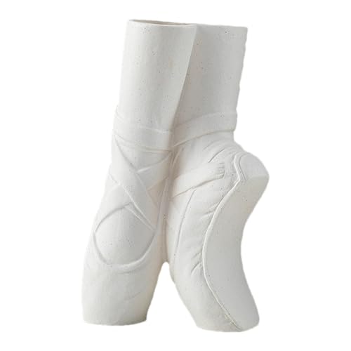 Ballet Flower Unique Flower Vase, Elegant Design Ceramic Vase, Artistic Craftsmanship Unique Vases for Flowers, Ceramic Centerpiece Flower Vase 5.28x4.33x9.06 Inch for Home Decor (Black & White)