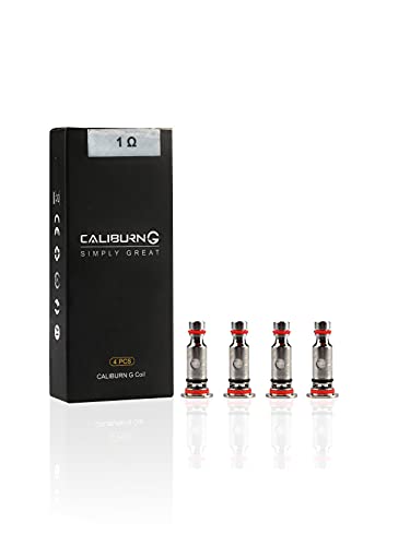 Uwell Caliburn G Spulen, 1,0 Ohm, nikotinfrei, kompatibel mit Caliburn Koko Prime und Uwell Caliburn G Pod-System, 4 Stück