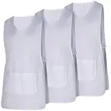 MISEMIYA - Set of 3 Pcs - SCHÜRZE Reinigung ARBEITSUNIFORM KLINIK Krankenhaus Reinigung TIERARZT Gesundheit GASTGEWERBE - Ref.868 - Medium, Weiß 21